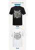 2026 Men's Slim Fit Short Sleeve T-Shirt with Rhinestone Tiger Head Design - Silk Cotton, Trendy, Plus Size Available