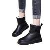 Bottes de neige rétro pour femmes 2024 Hiver Nouvelles Bottines à talons bas pour femmes Polaire Chaude Bottes pour femmes Décontractées Polyvalentes