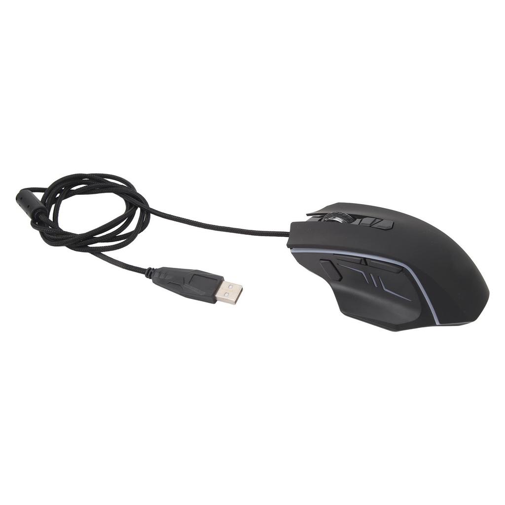 Wired Gaming Mouse LED Bright Light Mouse Adjustable DPI Ergonomic Computer Mouse for Home Dormitory Office