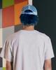 THEMUSEUMVISITOR Color Typo 5 Panel Mesh Cap (Sky Blue)