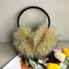 Faux Raccoon Fur Winter Earmuffs - Large Plush Ear Warmers for Cold Protection
