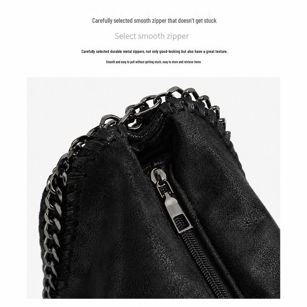2026 Retro-Kette Damen faltbare Single-Shoulder-Tragetasche - Europäischer & Amerikanischer Stil, Große Kapazität