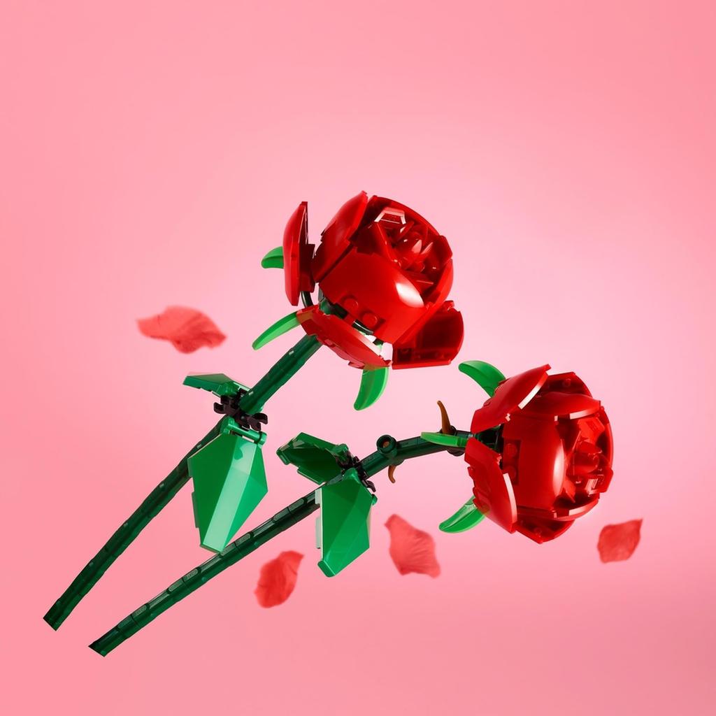 LEGO Botanical Rose Toy - Birthday Present for Girls and Boys, Ages 8, 9, 10, Elementary School Students. Artificial Flower Bouquet, Decoration, Inter