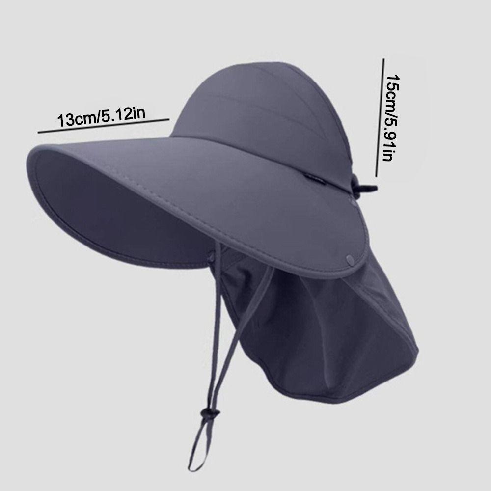 Foldable Sunscreen Cap Breathable Ponytail Hat New Shawl Cap  Summer