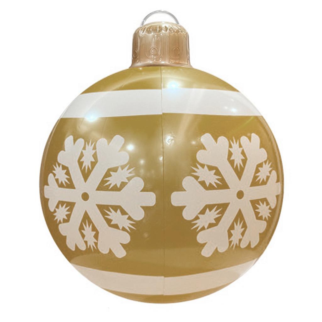 Inflatable Christmas Ball Weather Resistant Christmas Balloon Holiday Ornament for Outdoor Indoor Holiday Yard Lawn Porch Decor