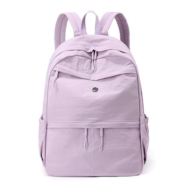 Schoolbag New Fashion Lightweight Backpack Women's Large Capacity Leisure Commuter Travel Backpack Simple and Versatile College Student School Bag
