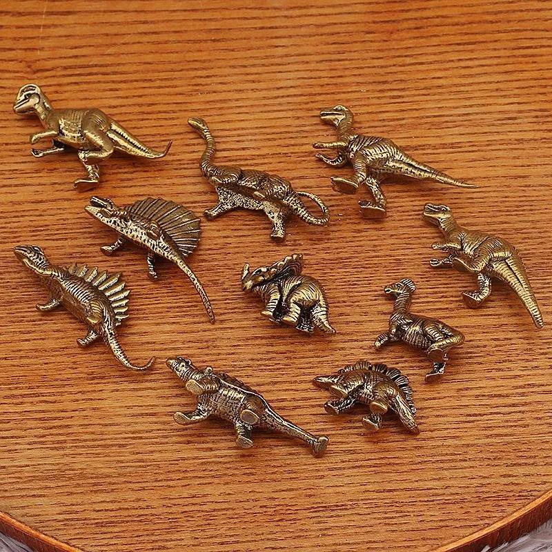 Dinosaur Small Retro Play Gift Desktop Decoration Small Dinosaur Metal Ornaments Crafts