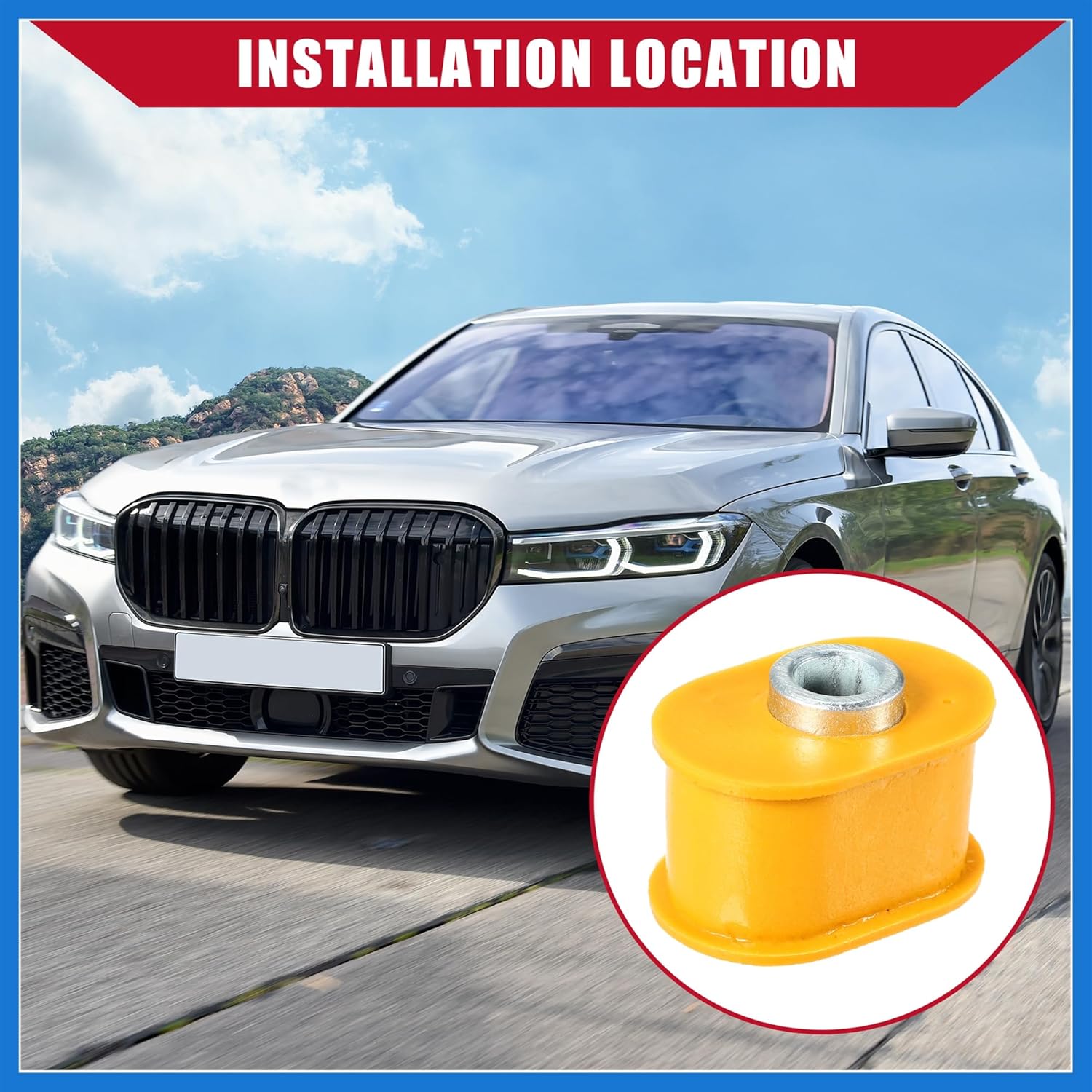 

No.51217112443/51217112444 Door Check Strap Bushing for BMW 7 Series E65 E66 2004-2008 / Front Left Right Door Hinge Check Strap Bushing/Durable /