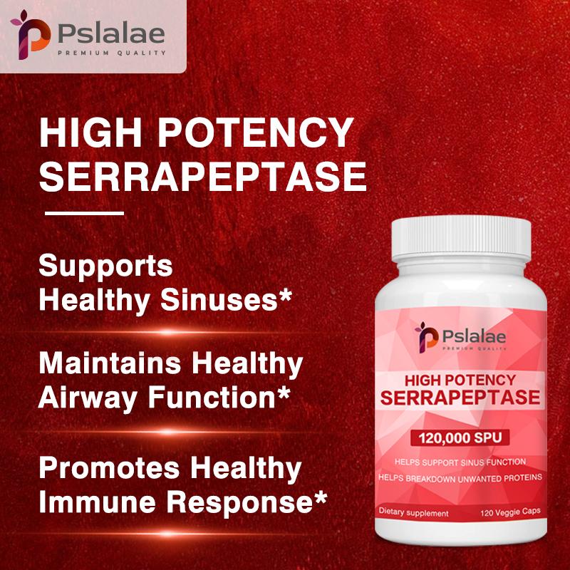 High Potency Serrapeptase Capsules - Supports Sinus Health, Enhance Immunity