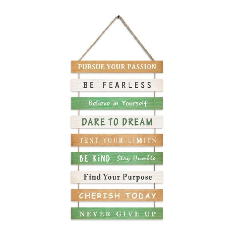 Inspirational Wood Sign Wall Decoration with Empowering Messages for Home and Work Space Decorating