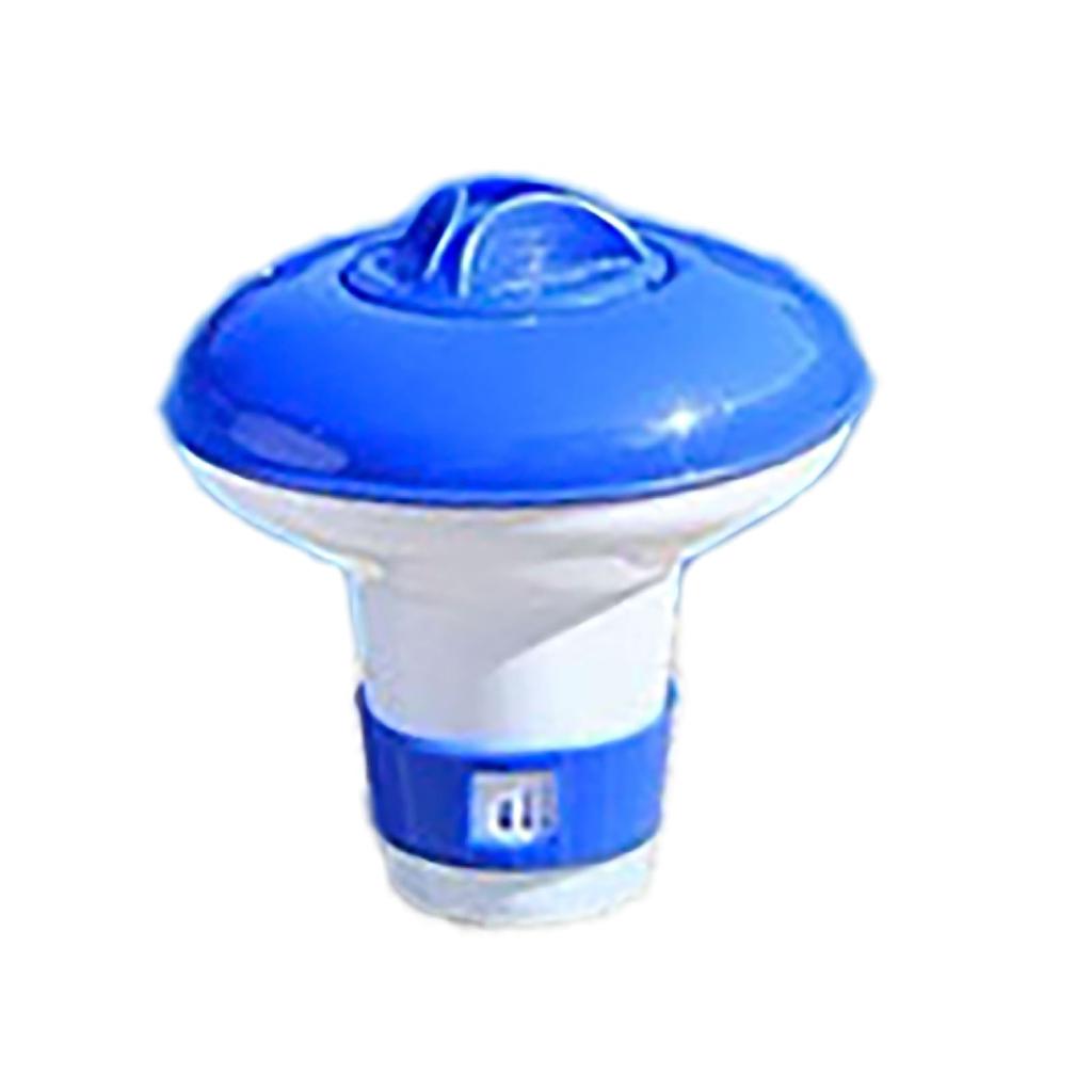 CAWKAY Adjustable Floating Chlorine Dispenser for Pools, Includes Tablets, Lid, and Storage Case (Small)