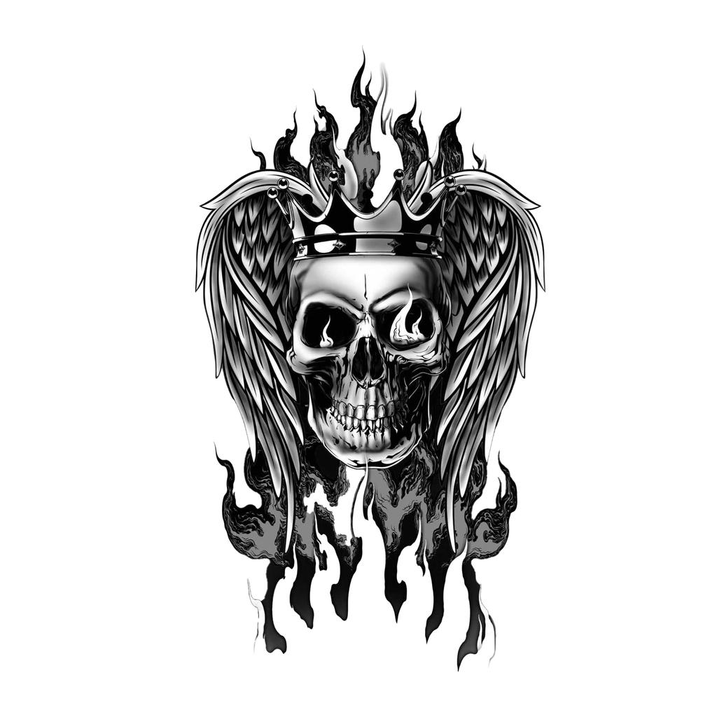 Fiestas Guirca Skull Temporary Tattoo