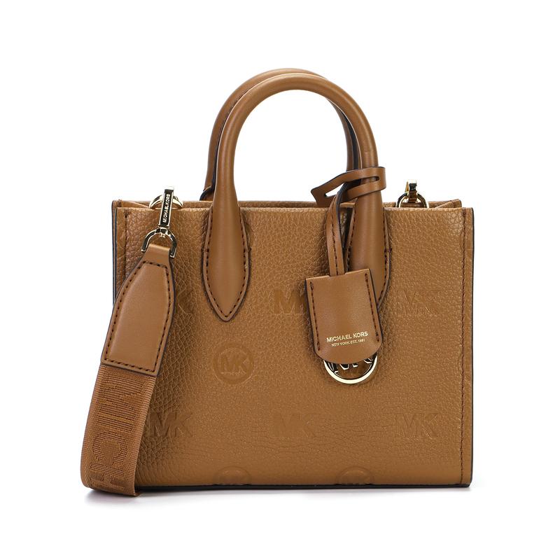 MICHAEL KORS Mirella Classic Logo Printed Adjustable Shoulder Strap Cowhide One Shoulder Crossbody Bag Extra Small Women s Leather Brown коричневый