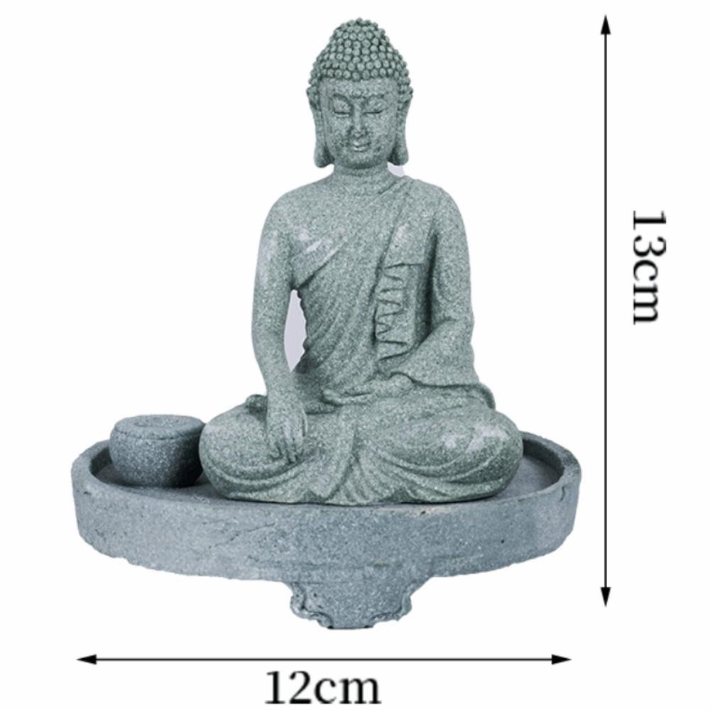

Стабильная подставка для благовоний Дзен, портативная фигурка фэн-шуй, статуя медитирующего Будды, для домашнего интерьера Great Zen Meditation
