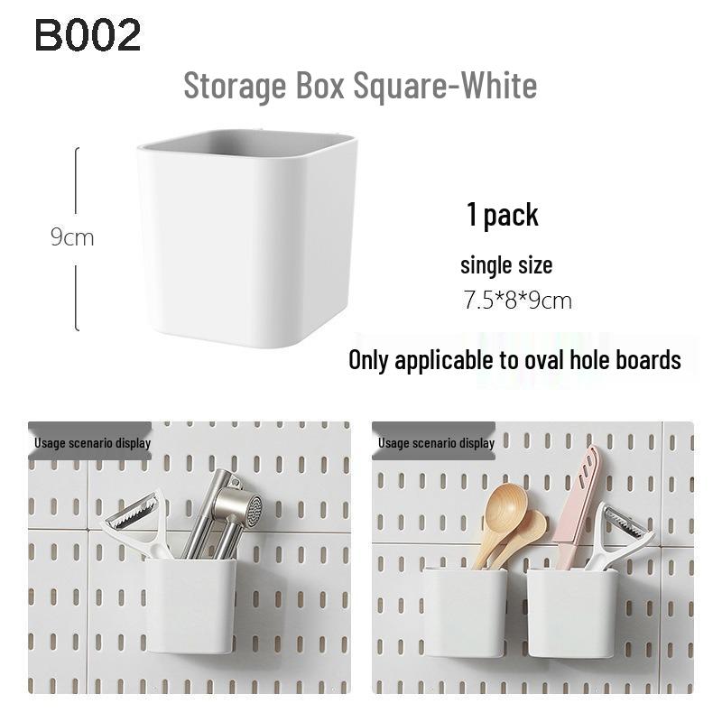 Nail-Free Self-Adhesive Pegboard: Extra-Large Storage Shelf with No-Drill Hooks for Kitchen or Bathroom Walls