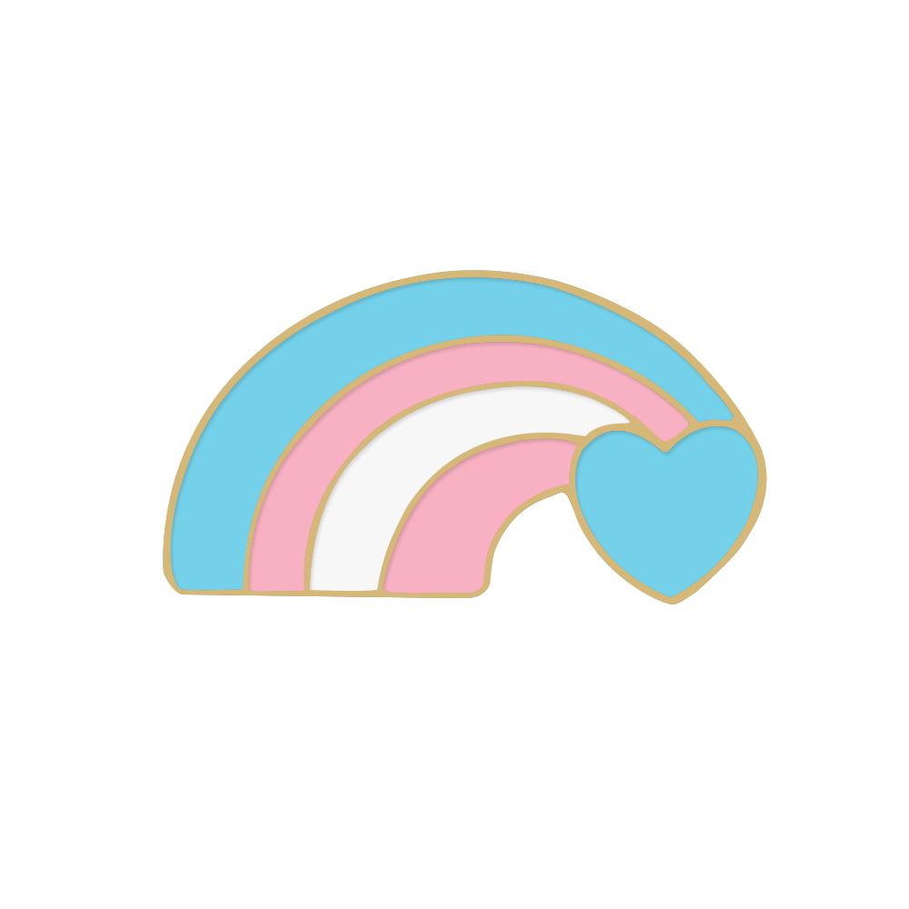 

LGBT Trans Pride Enamel Pin Rainbow Flag Transgender Brooch Transsexual Heart Peace and Love Symbol Lapel Pins Unisex Badge Gift