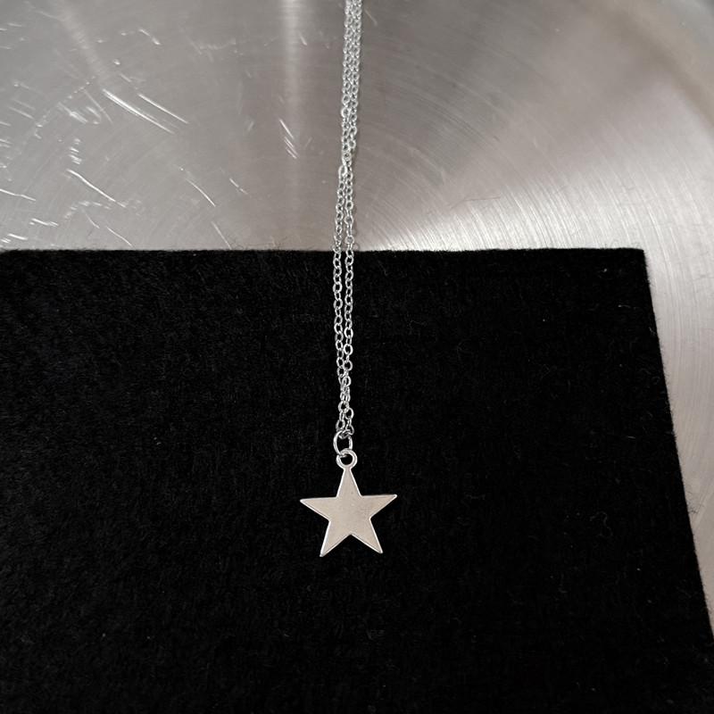 Y2K Star Cross Charm Necklace Unisex Grunge Punk Fashion Jewelry Pendant Accessory for Women And Men 45cm