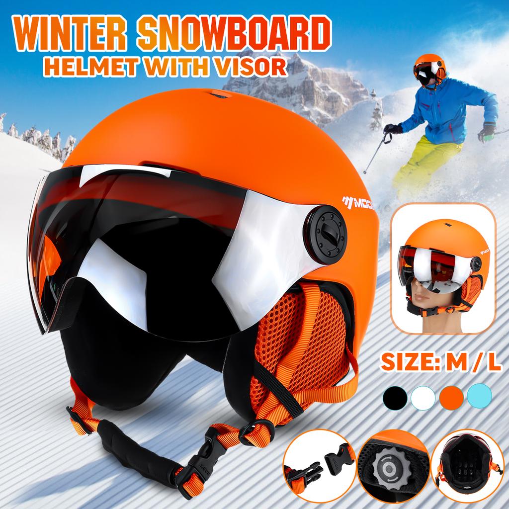 Ski Snowboard Helmet With Visor Goggles Winter Snow Safety Windproof Sport Mask Ski Snowboard Helmet With Visor Goggles Winter Snow Safety Windproof Sport Mask