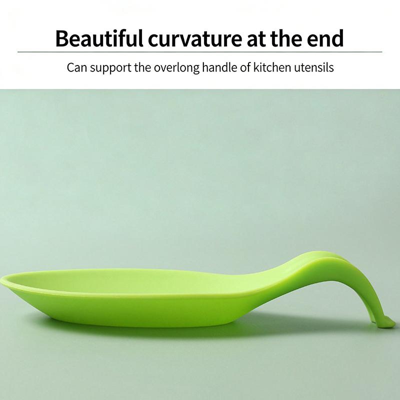Ceramic Spoon Rest Large Utensil Holder Heat Resistant for Cooking Coffee Kitchen Non Slip Surface