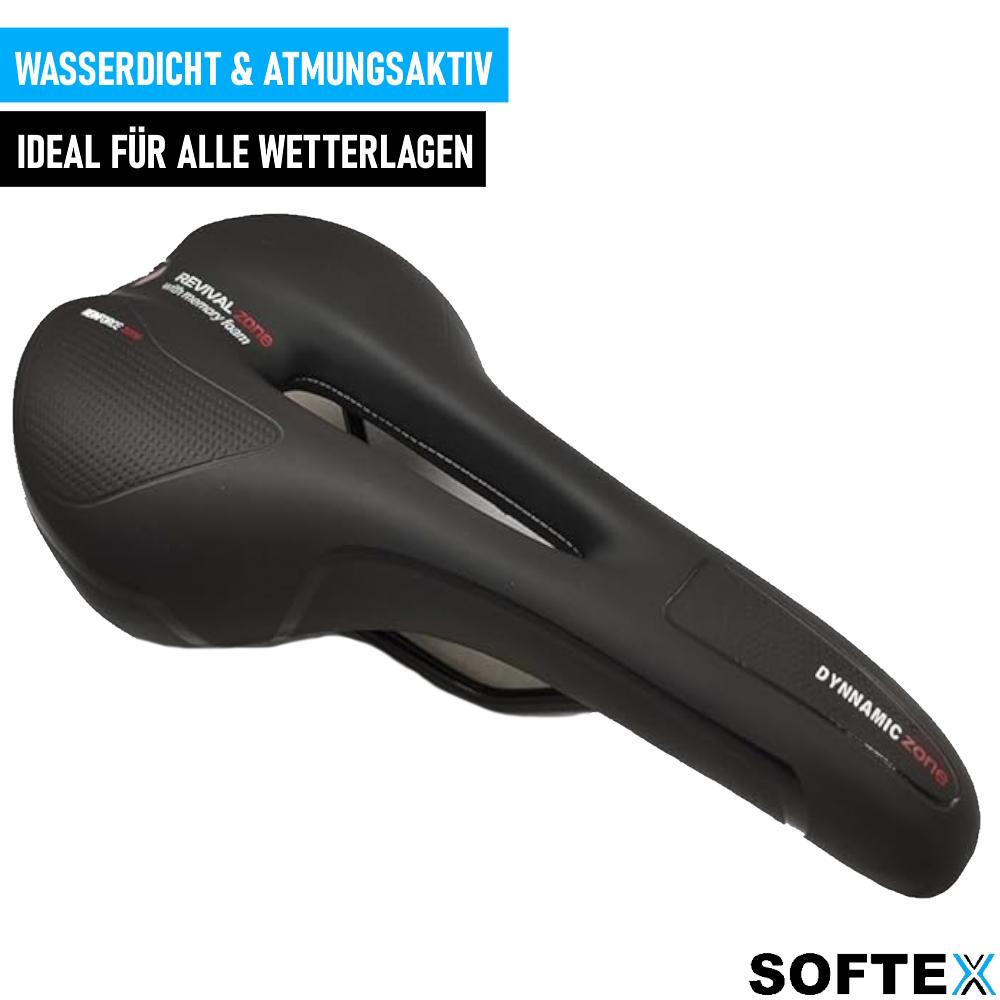 SOFTEX Fahrradsattel Fahrrad Sattel Fahrradsitz Gel Memory-Schaum Bequem MTB
