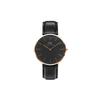 European and American Watches Men's Watch Quartz Movement Leather Strap 40mm Black Dial Men's Watch Cool Versatile DW00100127