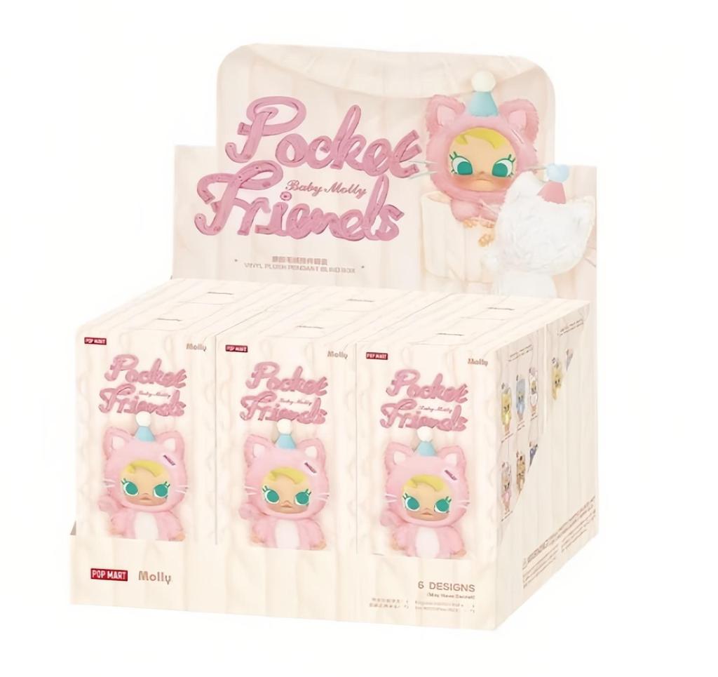 POP MART Baby Molly Pocket Friends Series – Soft Vinyl Blind Box (Single Box / Full Set of 6)