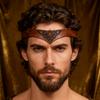 Diadema Vikinga Ajustable con Diseño de Nudo Celta y Runa Nórdica - Accesorio Estilo Vikingo de Cuero Sintético para LARP, Cosplay