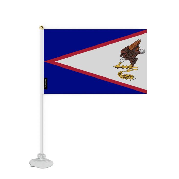 Mini Drapeau Ventouse Samoa américaines en 20 x 30 cm
