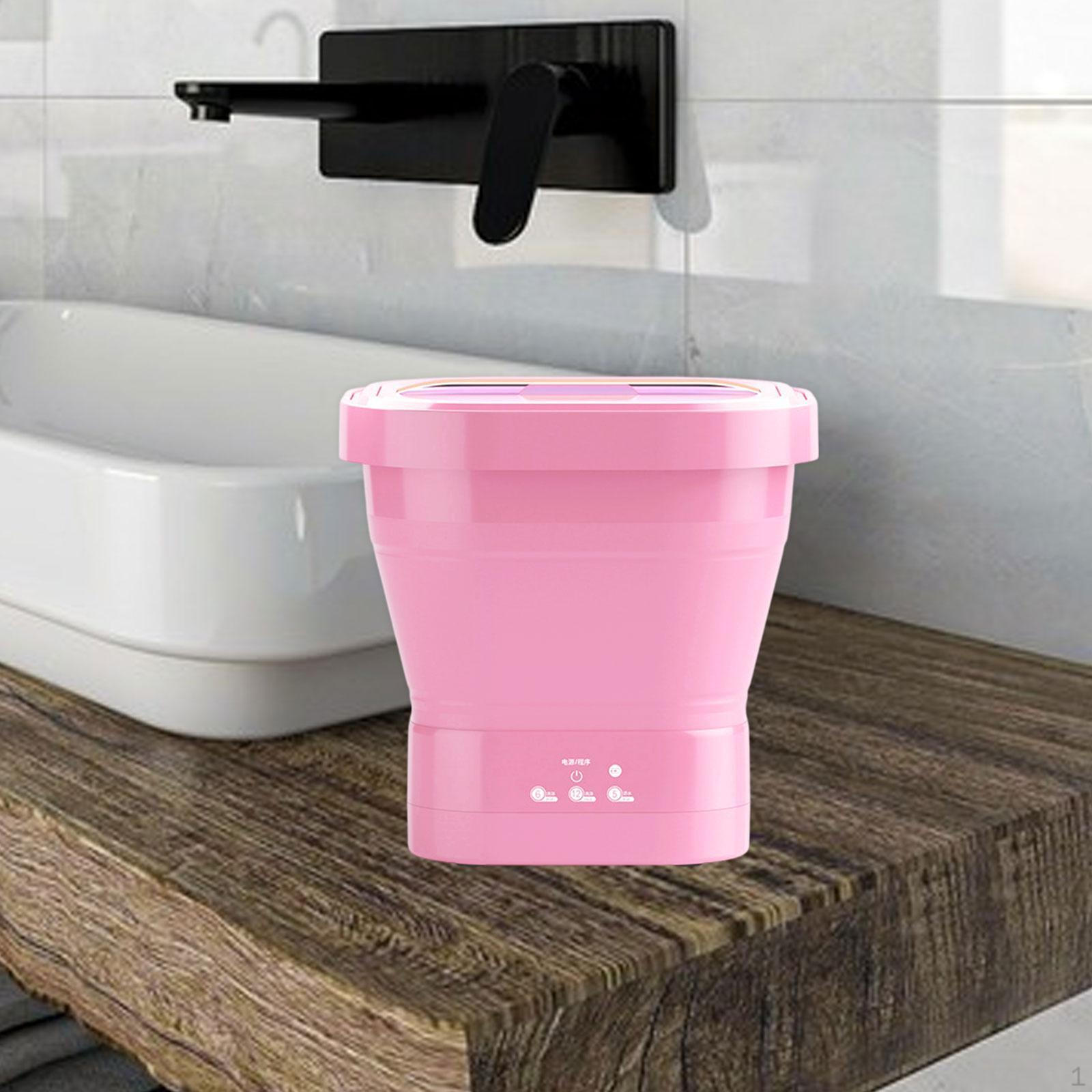 

Складна пральна машина Водозберігаюча маленька пральна машина для подорожей, квартира, гуртожиток, фіолетова рожевий