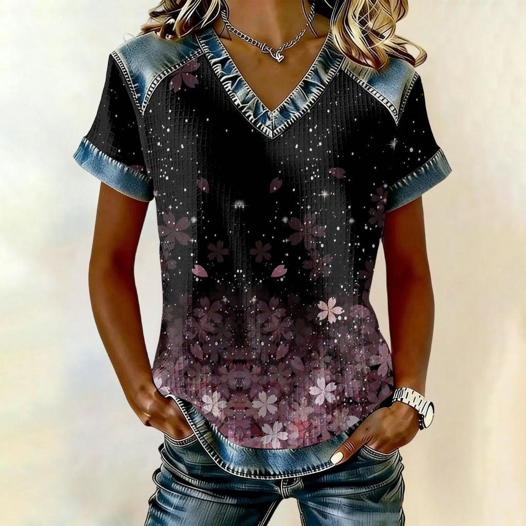 Women's Fashion Casual Retro Print Top