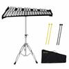 ENNBOM 32-Note Tabletop Metallophone with Stand, 4 Mallets, Storage Case, and Adjustable Height (Black Frame)