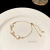 ins wind opal love bracelet women's retro niche design pull-out bracelet Korean jewelry