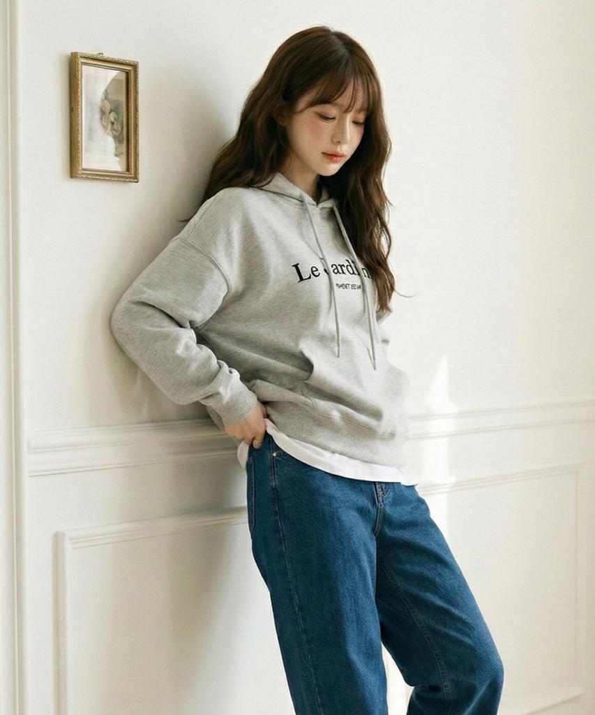 SWEET SOUP Lettering Oversized Hoodie Sweatshirt (Wcrltf3)