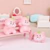 Cute Resin Pig Ornaments Small Cartoon Animal Miniatures Strawberry Pig Statues  Home Decor