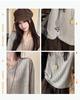 Solid Color Textured Long-Sleeve Women's Base Layer Shirt - Korean Style, Loose Fit for Spring/Autumn