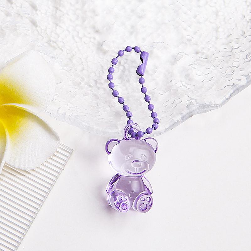 

Новый прозрачный красочный милый 3D-подвеска в виде медведя из смолы для ключей, сумочки, рюкзака, ювелирных изделий, брелоков, аксессуаров 7