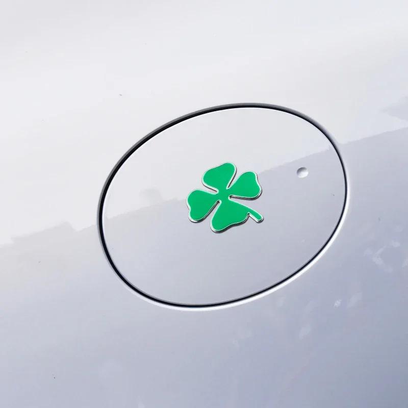 Green Four-leaf Clover Logo Decal for Alfa Romeo 147 156 166 159 Mito Giulietta Giulia Spider Car Side Fender Body Badge Sticker