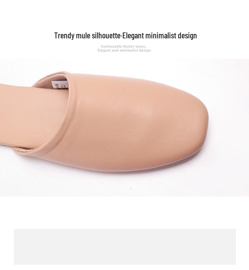 Men's and Women's Lambskin Indoor Slippers - Breathable Leather for Home