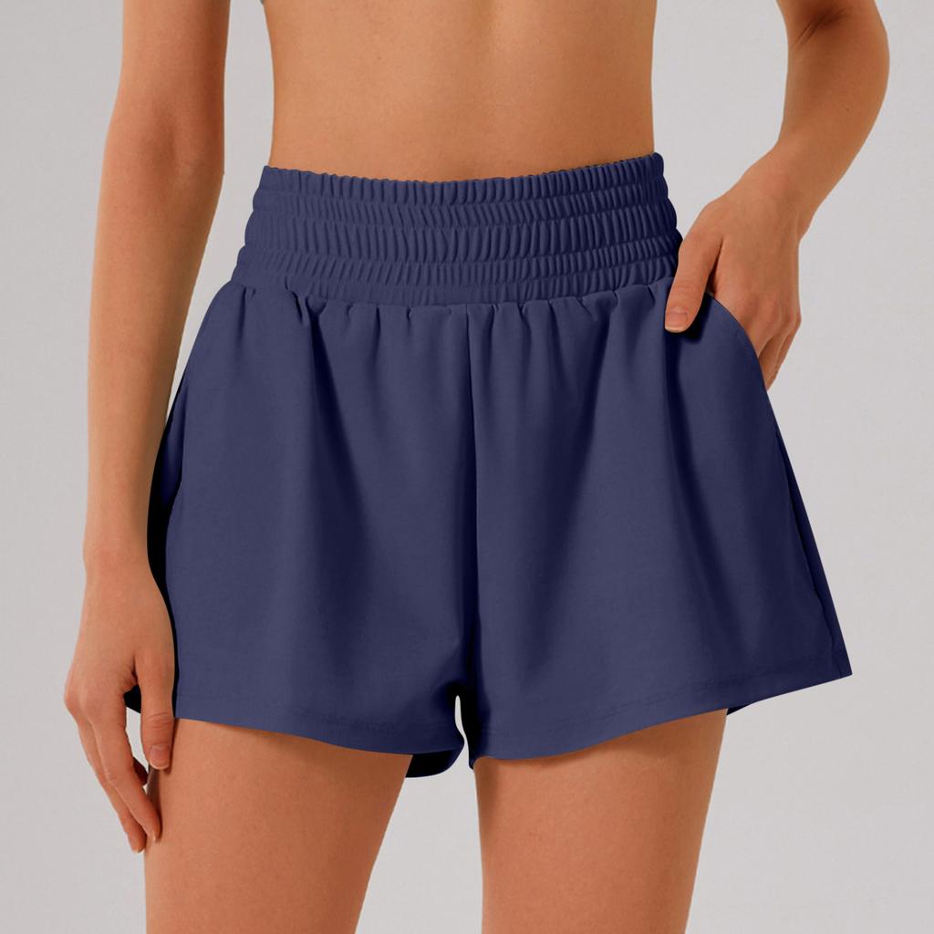 Women's High Waist Athletic Shorts Lightweight Quick Dry Running Shorts with Elastic Waistband and Inner Lining for Gym Yoga and Casual Wear