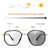 Fashion Reading Glasses Photochromic Classic Square Metal Frame Presbyopic Glasses Anti Blue Light Blocking +150 +200 +250