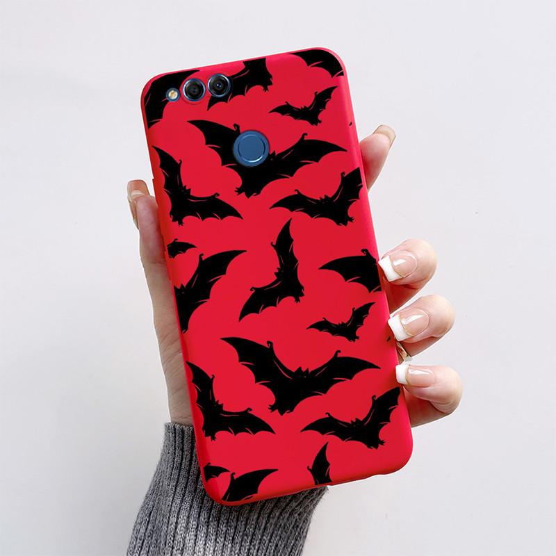 For Honor 7X Case Matte Cover Honor7X 7 X Soft Silicone Cute Cat Cartoon Case For Huawei Honor 7X BND-L21 BND-L22 BND-L24 Coque