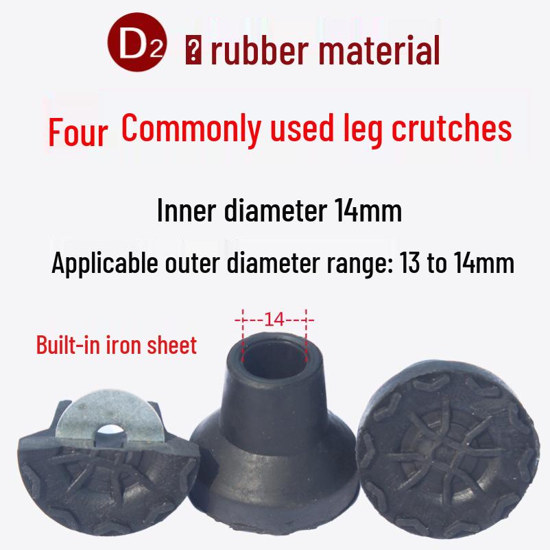 

Durable Anti-Slip Rubber Sleeve for Single Cane, Double Crutch, Walker, and Four-Legged Crutch