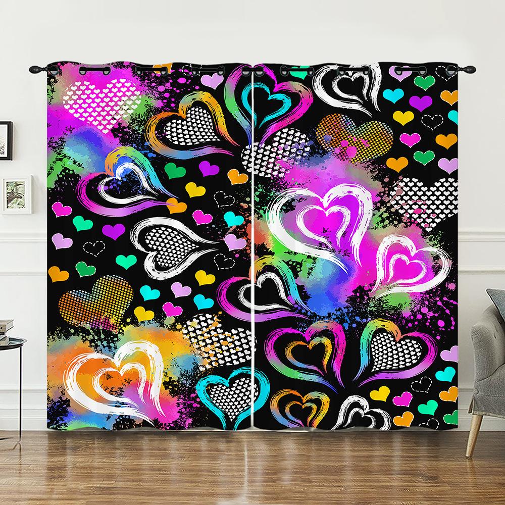 Шторы Волшебные Растения Грибы Темный Ветер Шторы Спальня Гостиная Затемняющая Штора На Люверсах 2pcs*97cm*114cm*2