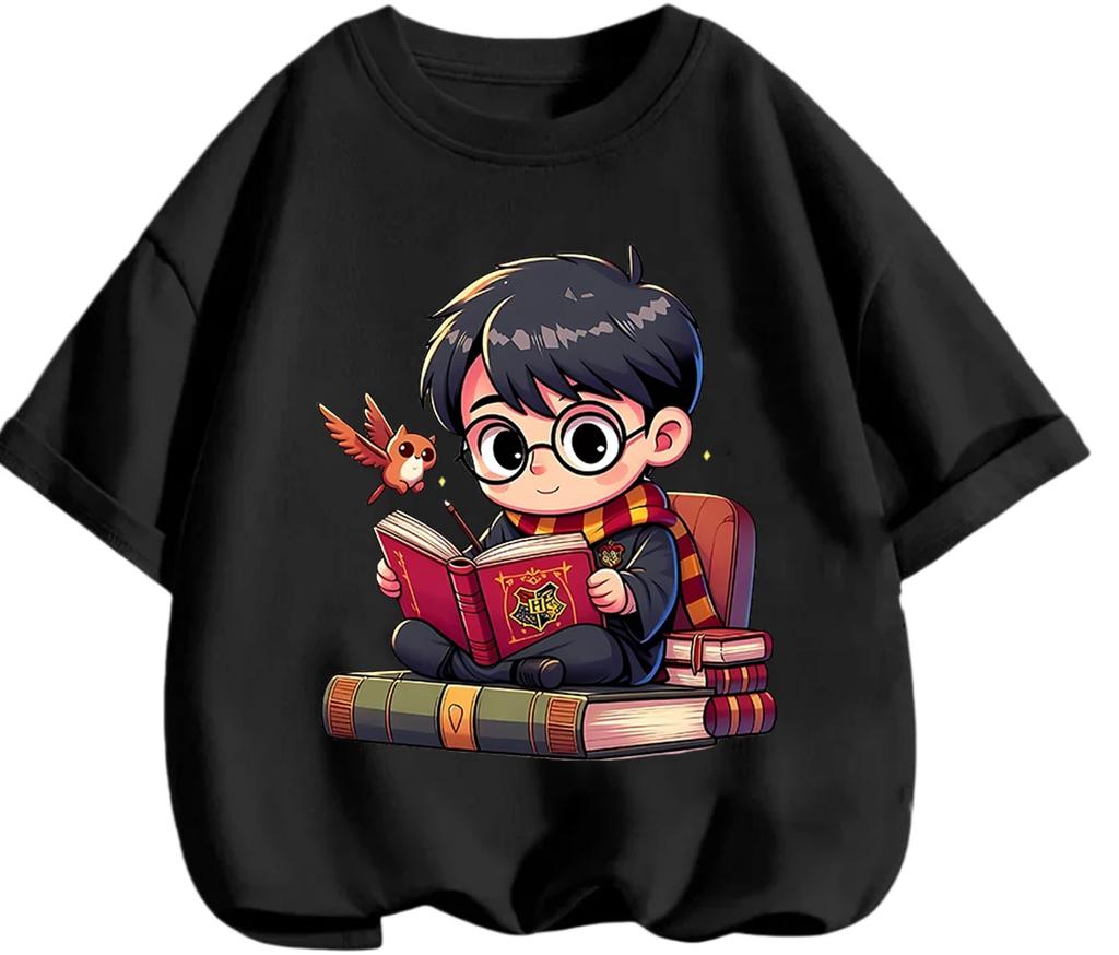 Premium Soft Harry Potter Short Sleeve T Shirt Summer Casual Cartoon Printed Children Daily Wear