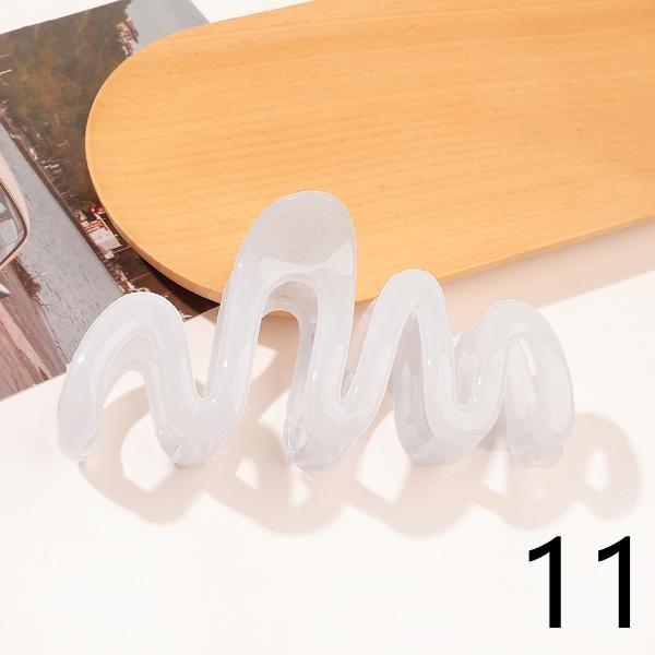 Fashion High Ponytail Hair Clip Pure Color ABS Shark Hair Claw Women Back Head Frosted Girl Hairpin Anti-sagging Hairstyle