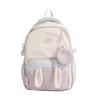 Blocking Color Large Capacity Backpack With Rabbit Ear Design And Print Letter