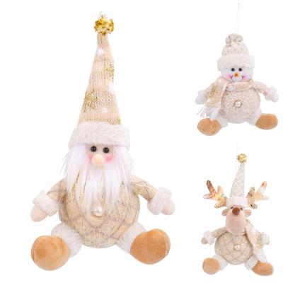 Decorazione Bambola Albero di Natale con Cordino Facile da Appendere Adorabile Pupazzo di Neve Babbo Natale Ornamento da Appendere per Albero di Natale