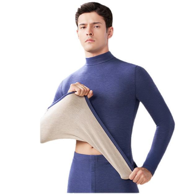 Pánská antibakteriální fleecová termoprádlová souprava s polozvýšeným krkem pro podzim/zimu