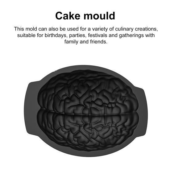 Silikonová forma na fondán s lidským srdcem, forma na dort ve tvaru mozku na pečení dortu