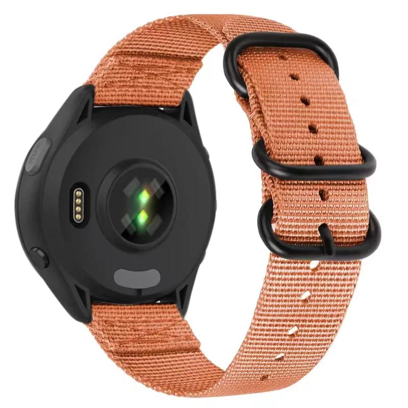 

22mm Three-ring Nylon Loop Strap For Amazfit T-Rex3 Pro 48mm Buckle Bracelet Wristband For Amazfit Helio/Bip 6-5/Balance 2/GTR 4 Amazfit Helio помаранчевий